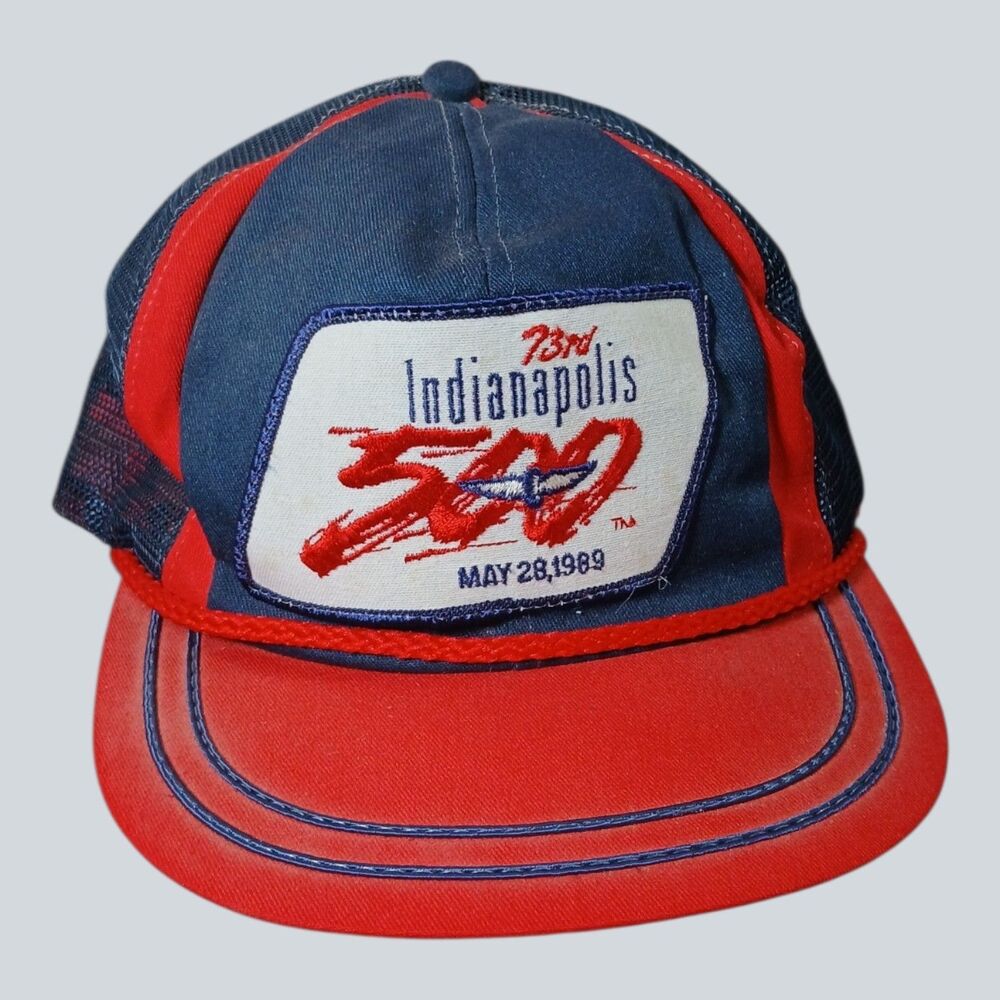 1989 Indianapolis 500 Trucker Hat Snapback Mesh Cap Indy 500 May 28 Racing